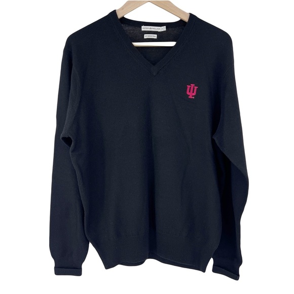Peter Millar v neck sweater merino wool Indiana Hoosiers - Picture 1 of 6